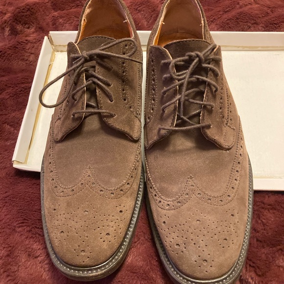 J.Crew men brown suede wingtip Oxford shoe. Size 13 - Picture 3 of 10